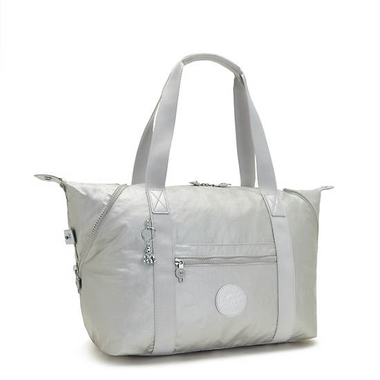 Kipling Art Medium Metallic Tote Tassen Zilver | België 1759UZ